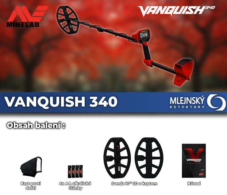 Detektor kovů Minelab VANQUISH 340