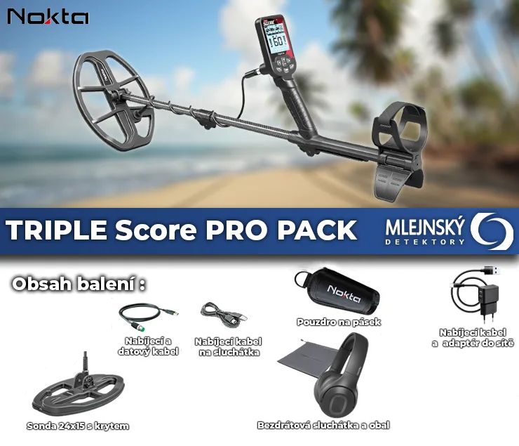 Detektor kovů Nokta TRIPLE SCORE PRO PACK