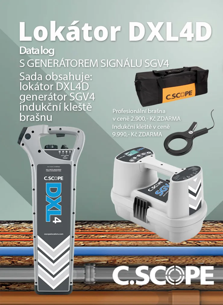 Detektor ing. sítí C.Scope DXL4 D a generátor SGV4-set