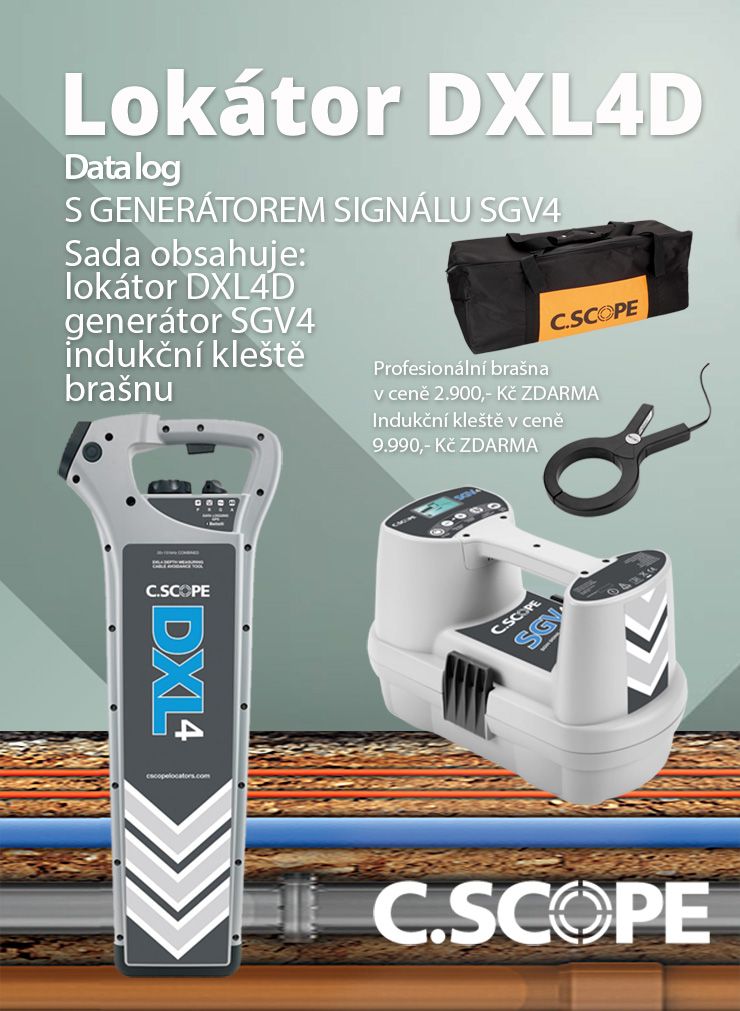 Detektor ing. sítí C.Scope DXL4 D a generátor SGV4-set