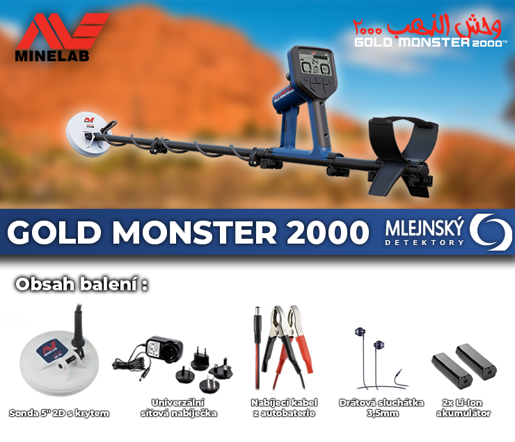 Detektor kovů Minelab GOLD MONSTER 2000