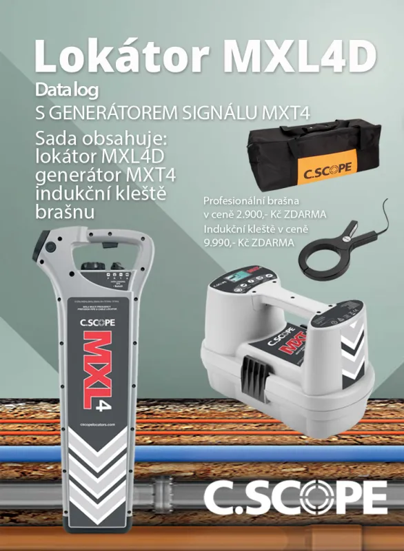 Produkt Detektor ing. sítí C.Scope MXL 4D a generátoru MXT 4 Obrázek