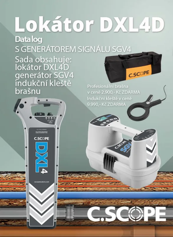 Produkt Detektor ing. sítí C.Scope DXL4 D a generátor SGV4-set Obrázek