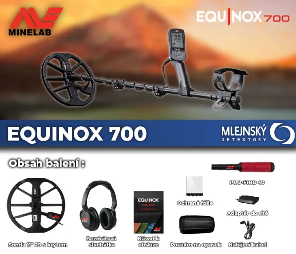 Produkt Detektor kovů Minelab Equinox 700 + dohledávačka Pro-Find 40 Obrázek
