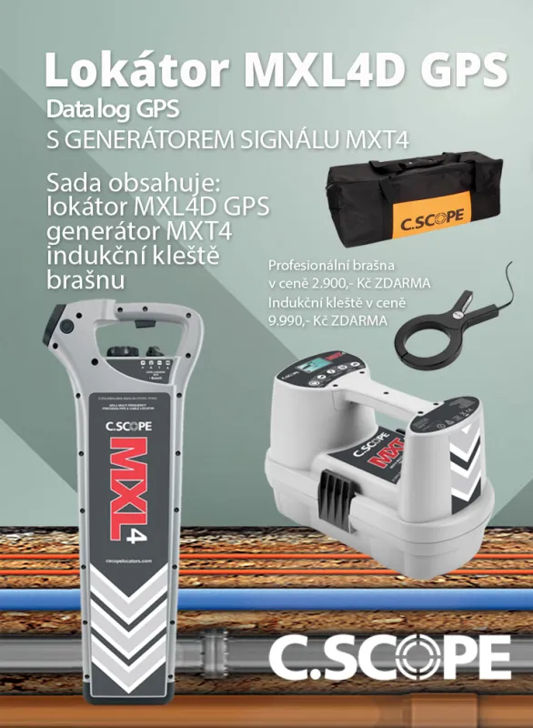 Produkt Detektor ing. sítí C.Scope MXL4 DBG a generátor MXT4-set Obrázek