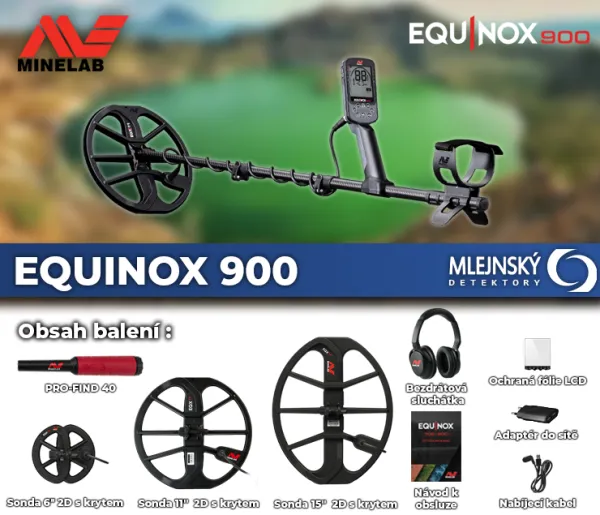 Produkt Detektor kovů Minelab Equinox 900 + dohledávačka Pro-Find 40 Obrázek