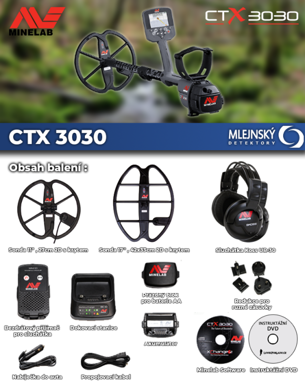 Produkt Detektor kovů Minelab CTX 3030 EU Pack Obrázek